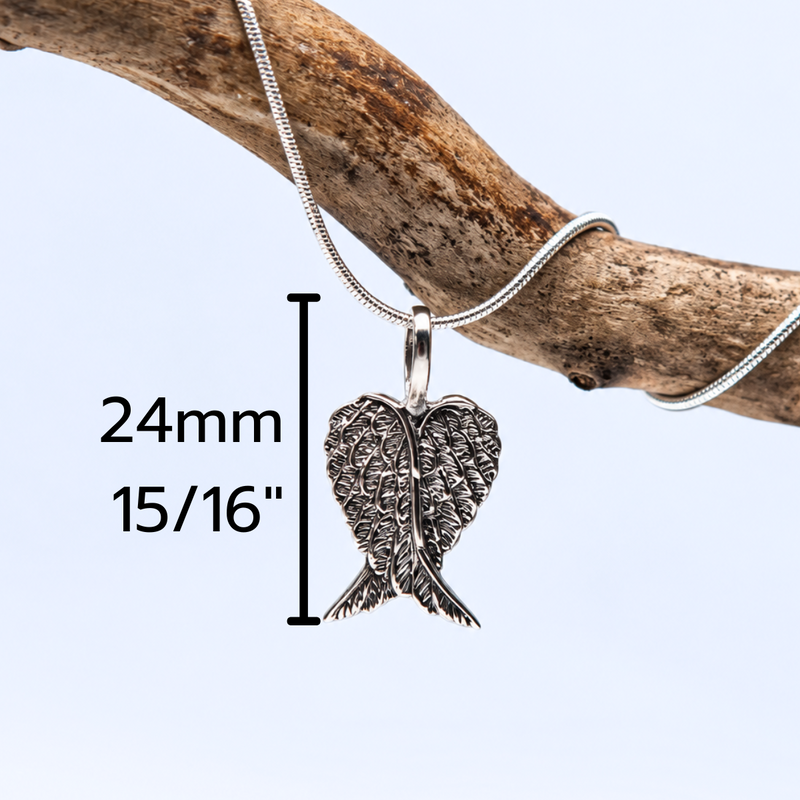 Load image into Gallery viewer, Forever by Your Side | Sterling Silver Angel Wings Necklace
