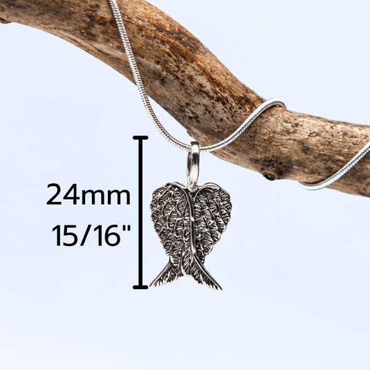 Forever by Your Side | Sterling Silver Angel Wings Necklace
