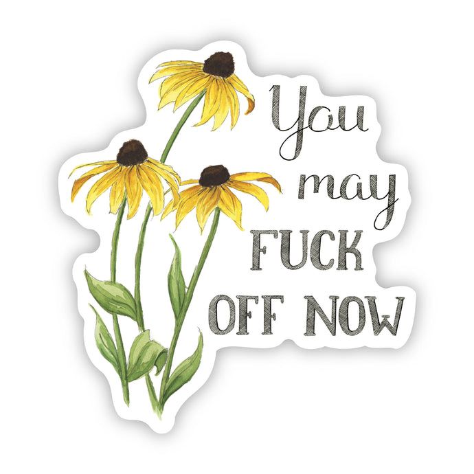 Naughty Florals Sticker : You may F-off now