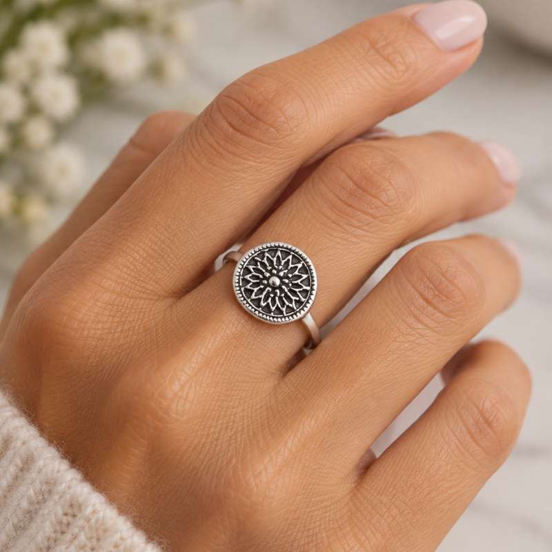 Load image into Gallery viewer, Bloom Where You Are | Sterling Silver Flower Ring
