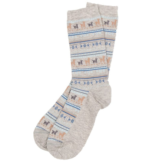 Alpaca Socks in Patterned Grey