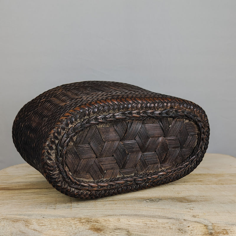 Load image into Gallery viewer, Antique Bamboo Basket from Thailand
