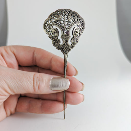 Victorian Silver Hat Pin