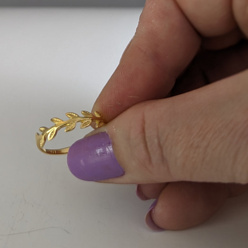 Load image into Gallery viewer, Vine Wrap Ring in Gold Plated Sterling Silver
