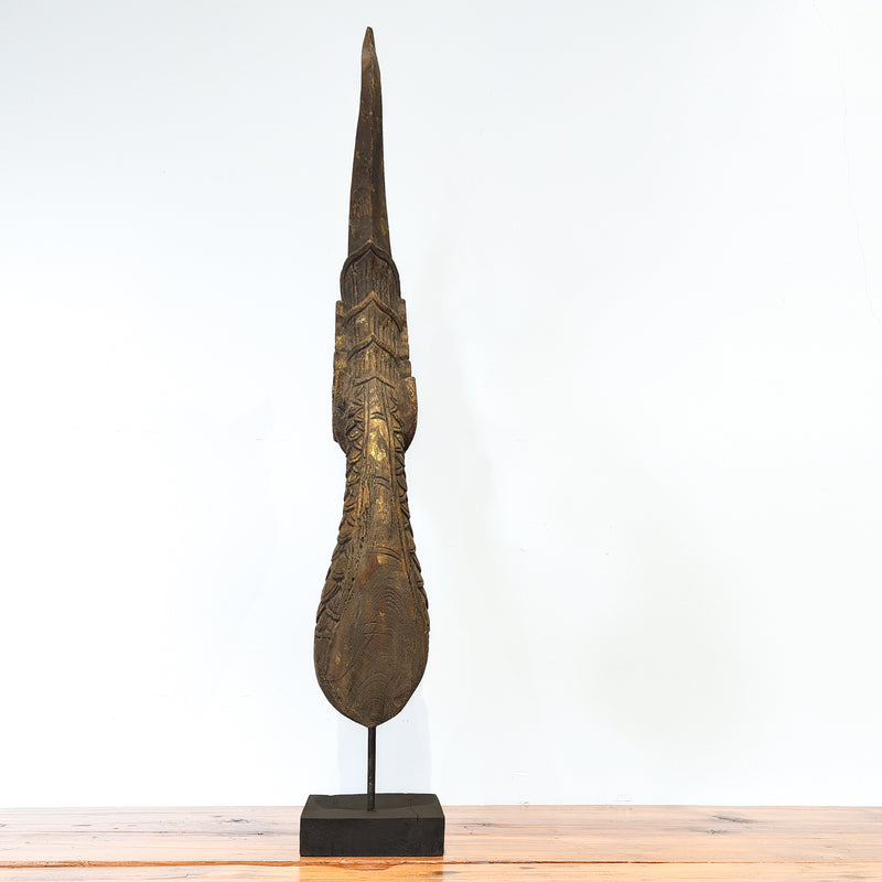 Load image into Gallery viewer, Carved Wood Naga Temple Finial | Vintage From Thailand
