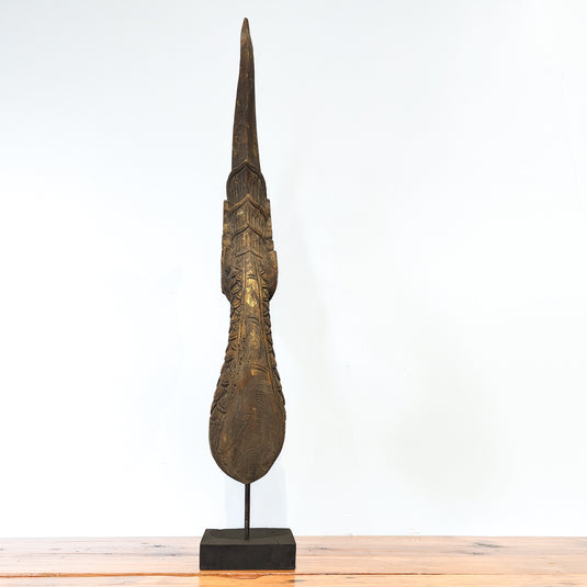 Carved Wood Naga Temple Finial | Vintage From Thailand