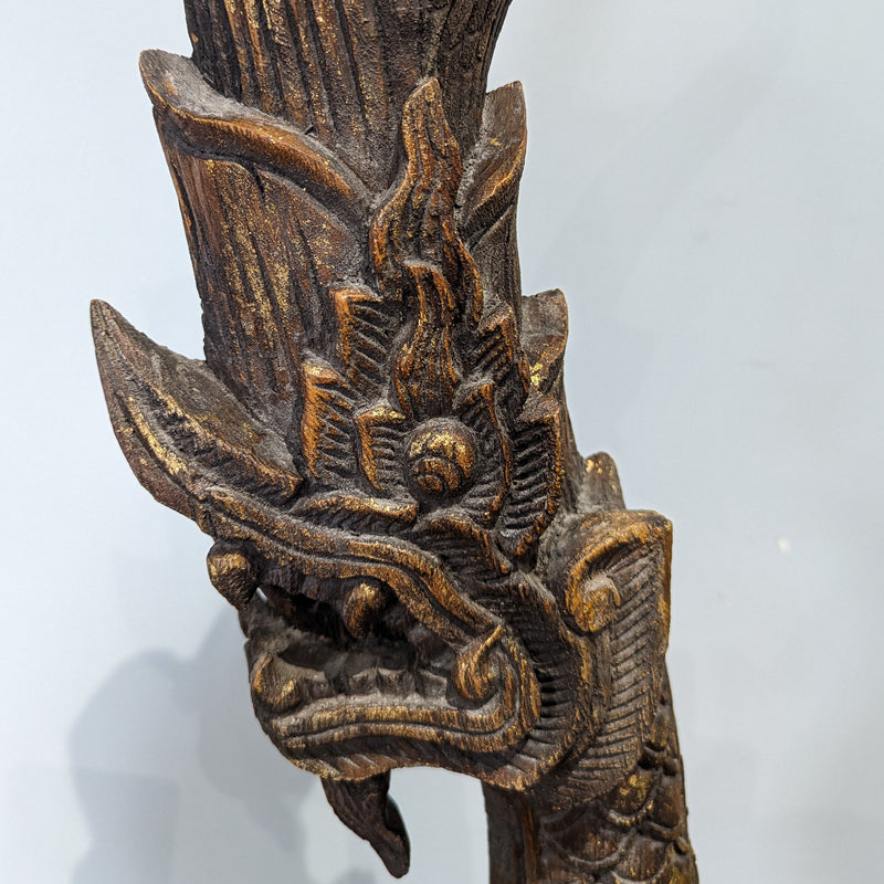 Load image into Gallery viewer, Carved Wood Naga Temple Finial | Vintage From Thailand
