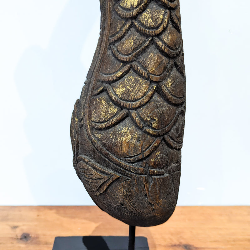 Load image into Gallery viewer, Carved Wood Naga Temple Finial | Vintage From Thailand
