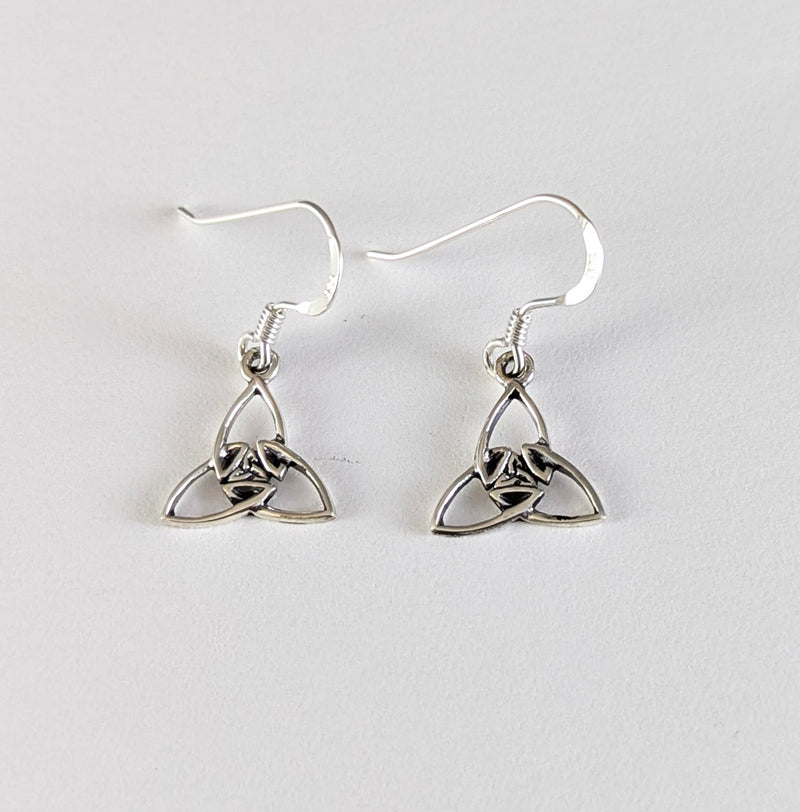 Load image into Gallery viewer, Trinity in Trinity Knot Earrings in Sterling Silver
