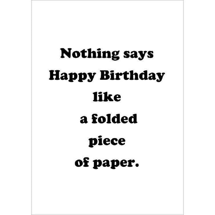 Nothing Says Happy Birthday Card