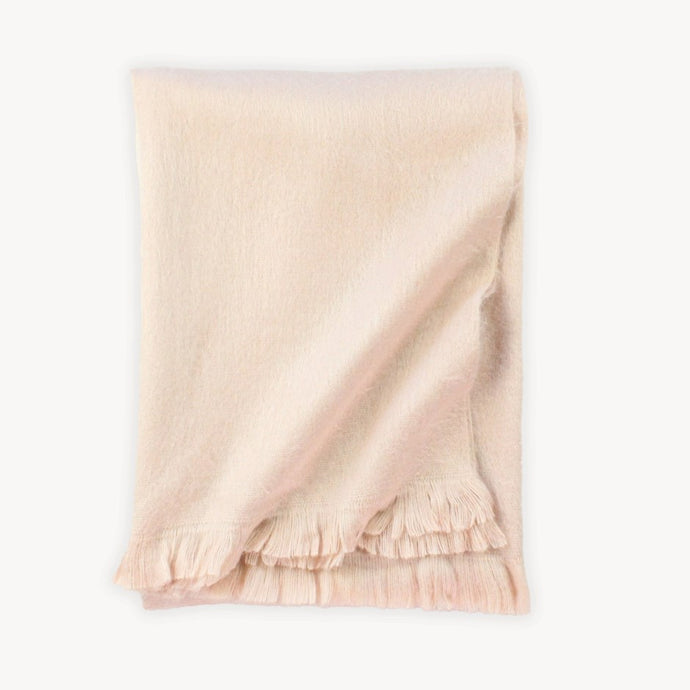 Alpaca Blend Throw in Ballet Slipper