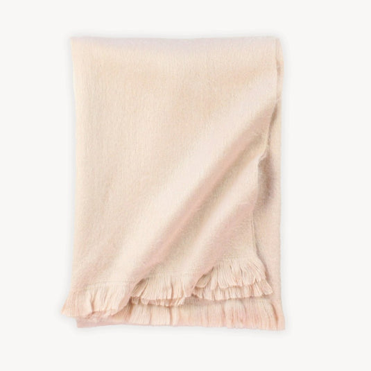 Alpaca Blend Throw in Ballet Slipper