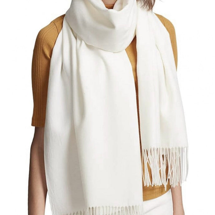 Cashmere-feel Scarf in Creamy White