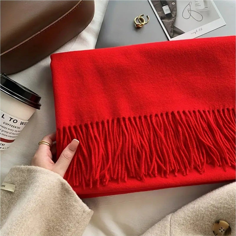 Load image into Gallery viewer, Cashmere-feel Scarf in Red
