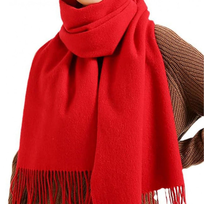 Cashmere-feel Scarf in Red