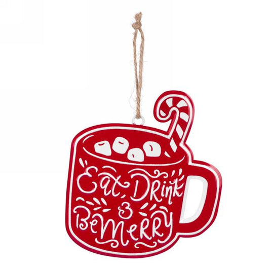 Hot Cocoa Eat Drink & Be Merry Ornament