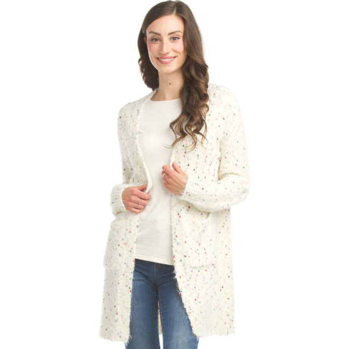 Flecked Polka Dot Cardigan