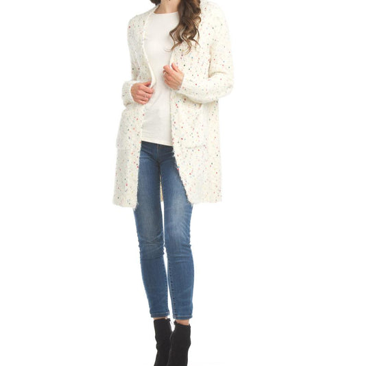 Flecked Polka Dot Cardigan