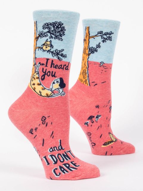 Load image into Gallery viewer, I heard you and I don&#39;t care : Women&#39;s Socks
