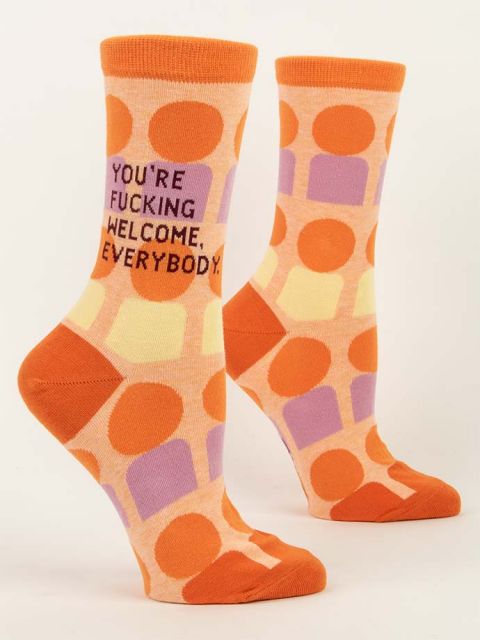 Load image into Gallery viewer, You&#39;re Welcome Everybody : Women&#39;s Socks
