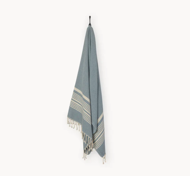 Load image into Gallery viewer, Turkish Towel in Hasir Prussian Blue
