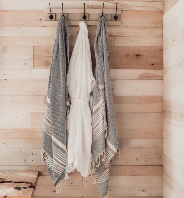 Load image into Gallery viewer, Turkish Towel in Hasir Carbon
