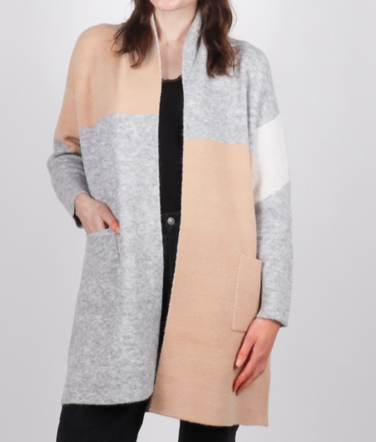 Load image into Gallery viewer, Colour Block Sweater in Taupe

