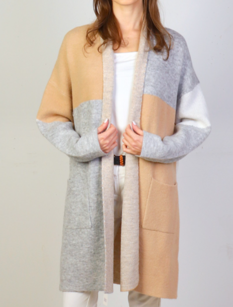 Load image into Gallery viewer, Colour Block Sweater in Taupe
