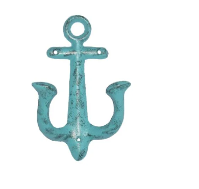 Large Anchor Hook in Turquoise