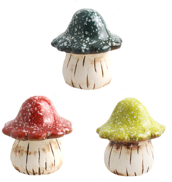 Stumpy Porcelain Mushrooms