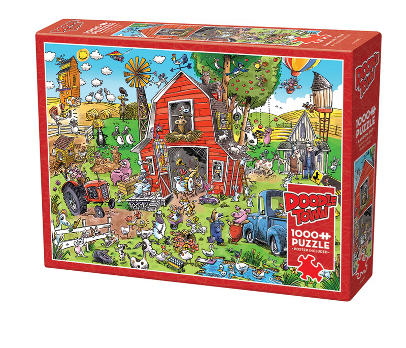 Load image into Gallery viewer, Jigsaw Puzzle : DoodleTown Farmyard Folly
