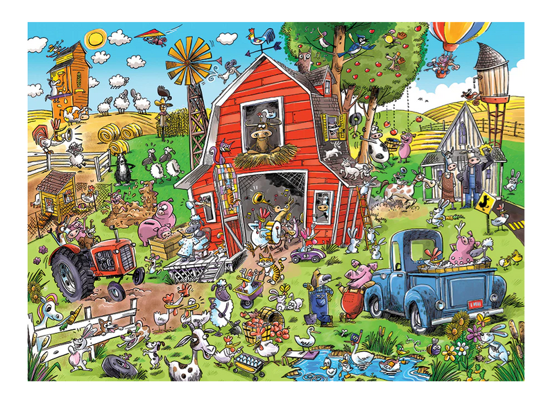 Load image into Gallery viewer, Jigsaw Puzzle : DoodleTown Farmyard Folly
