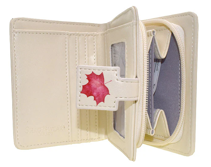 Load image into Gallery viewer, Canadiana in Cream Small Wallet
