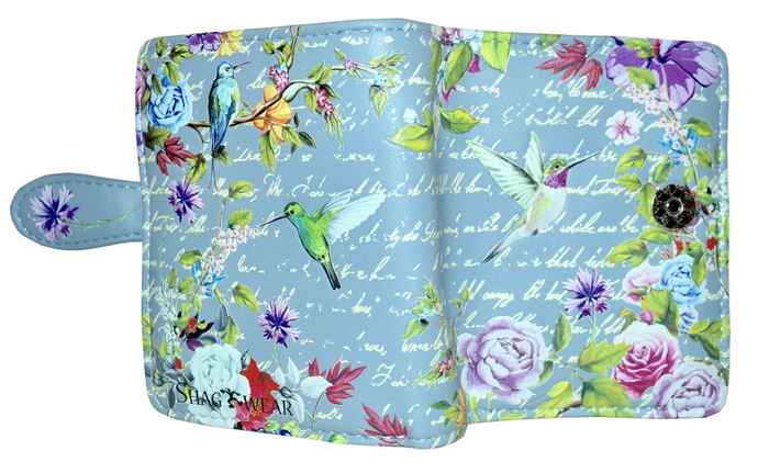 Hummingbird in Blue Small Wallet
