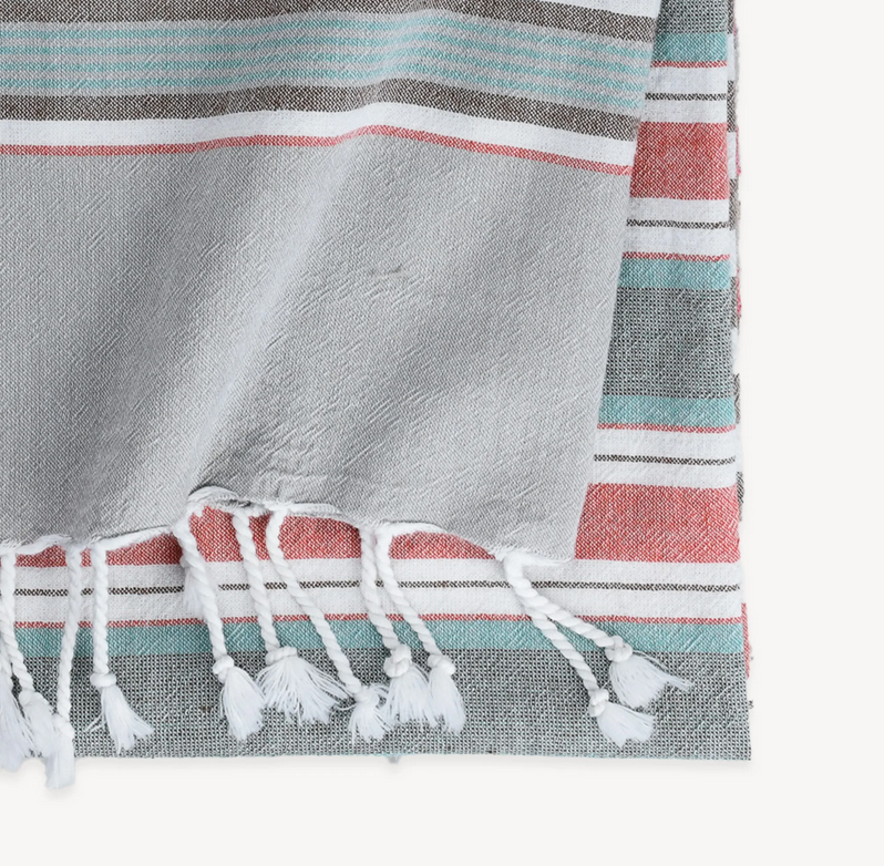 Load image into Gallery viewer, Turkish Towel : Patio Stripe in Shadow
