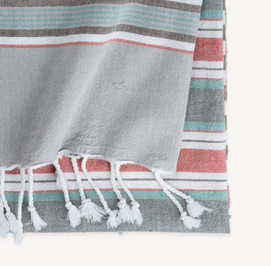 Turkish Towel : Patio Stripe in Shadow