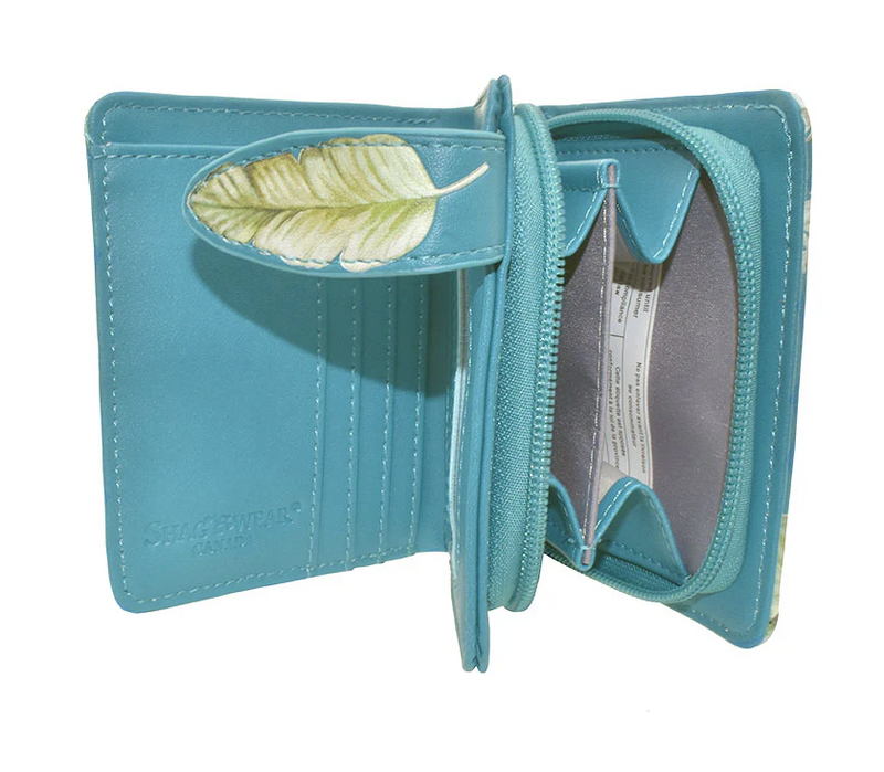 Load image into Gallery viewer, Elephants in Teal Small Wallet
