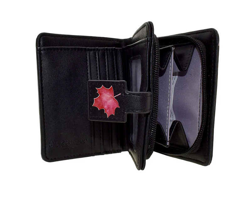 Load image into Gallery viewer, Small Wallet - Canadiana in Black
