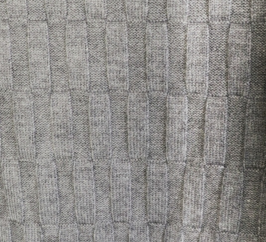 Weave Pattern 3/4 Length Cardigan in Grey