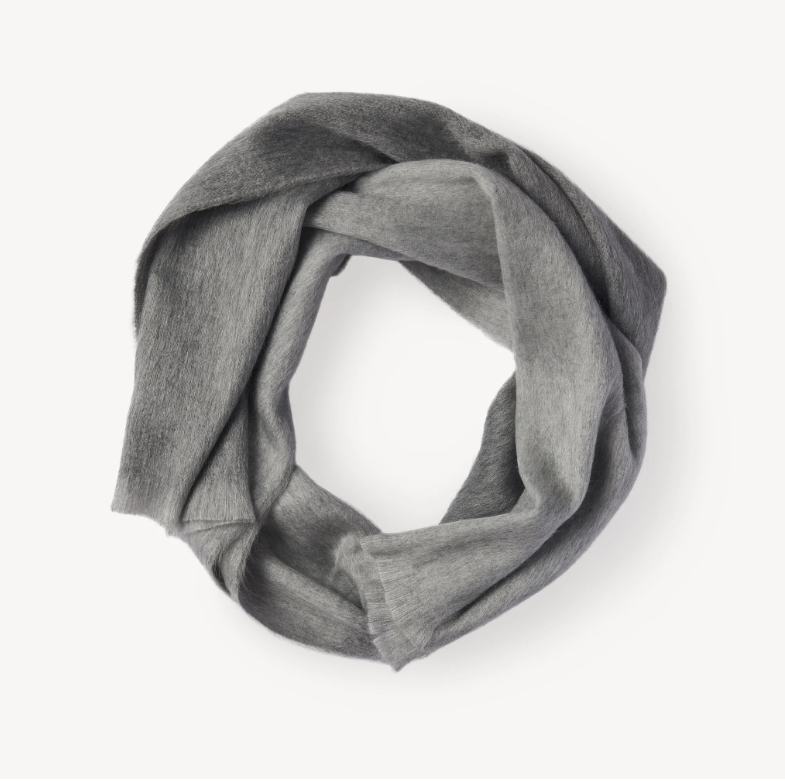 Load image into Gallery viewer, Alpaca Blend Scarf in Greyscale Ombre
