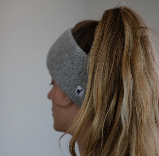 Baby Alpaca Headband in Grey