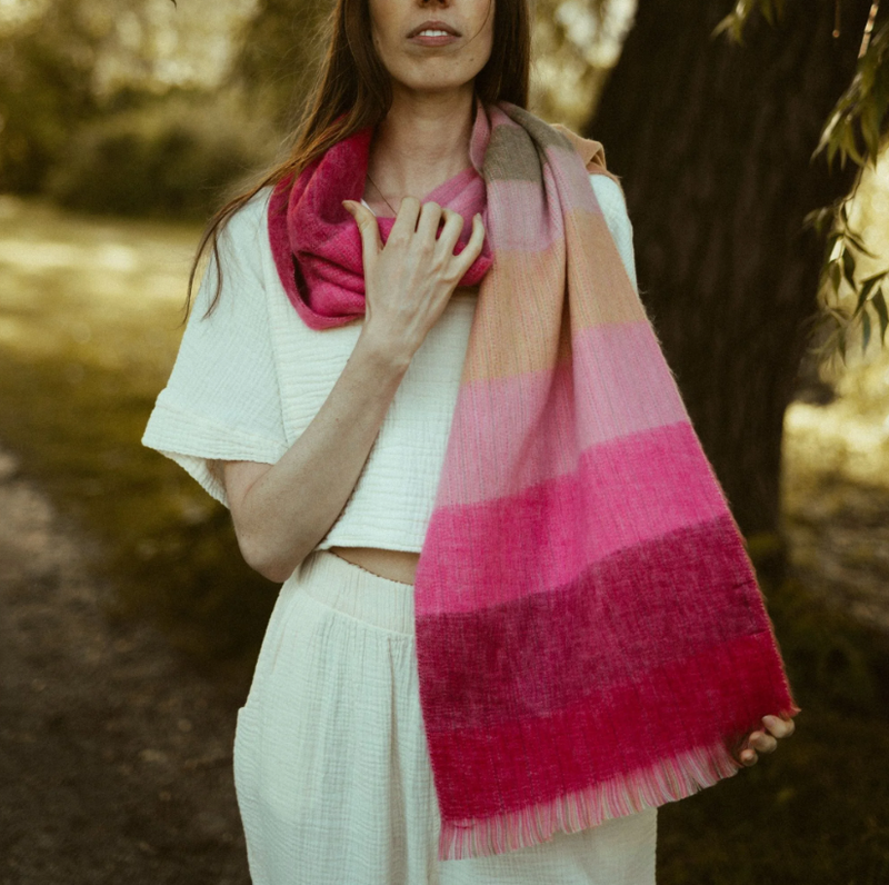 Load image into Gallery viewer, Alpaca Blend Scarf in Jewel Mood
