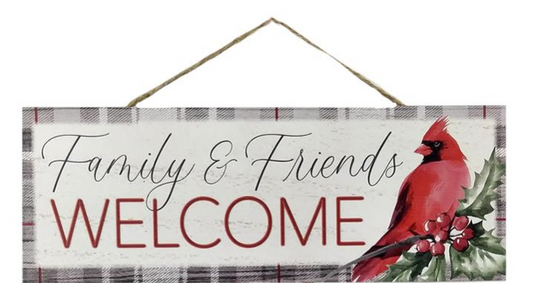 Family & Friends Welcome Hanging Sign