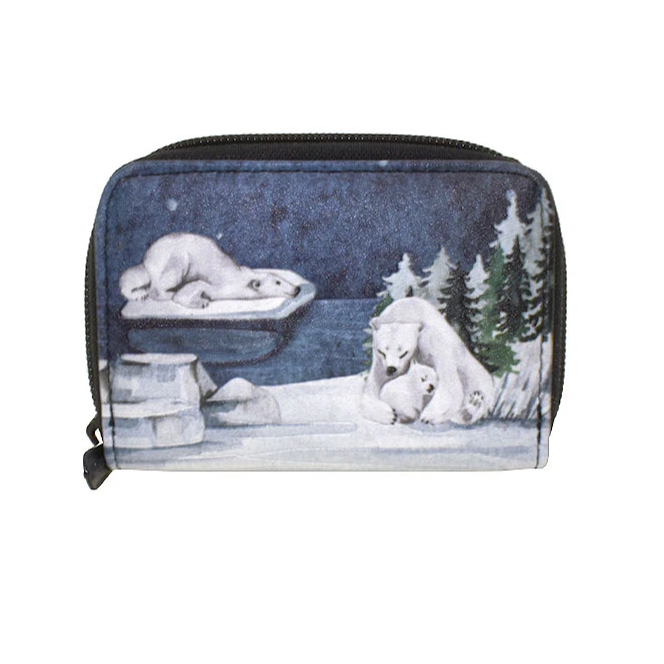 Essentials Wallet - Polar Bears in Blue