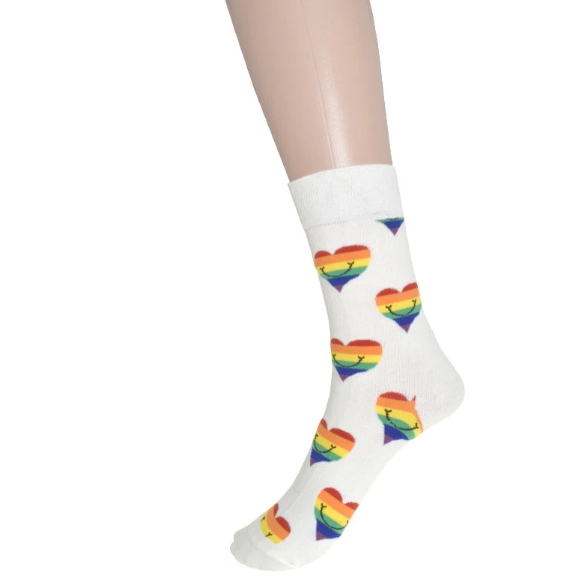 Rainbow Hearts Socks