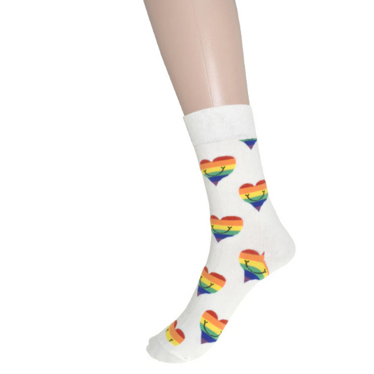 Rainbow Hearts Socks