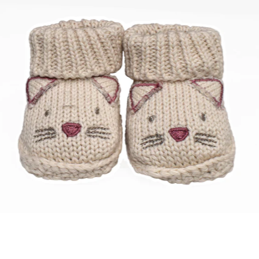 New Born Knit Socks in Cream