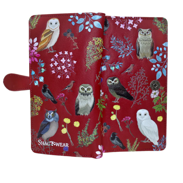 Load image into Gallery viewer, Wild Bird Forest Wallet in Red
