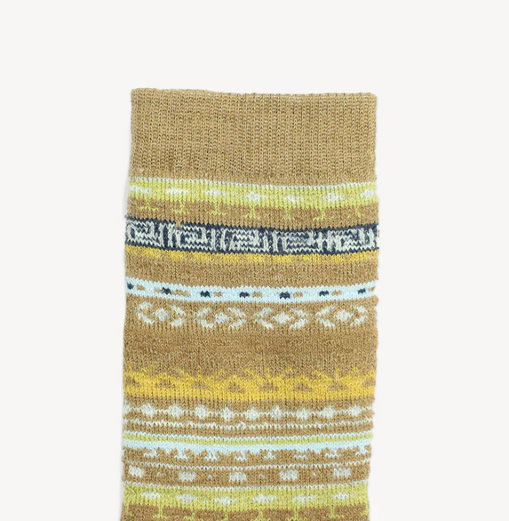 Load image into Gallery viewer, Alpaca Socks in Patterned Mocha
