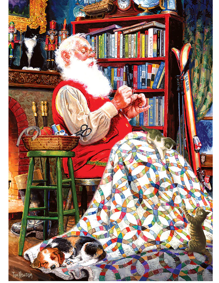 Load image into Gallery viewer, Jigsaw Puzzle Santa&#39;s Quilt
